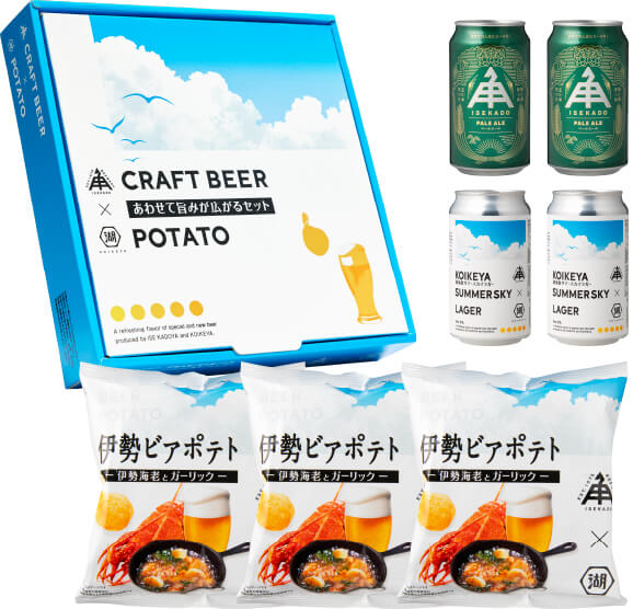 ビール4缶+ポテトチップス3袋